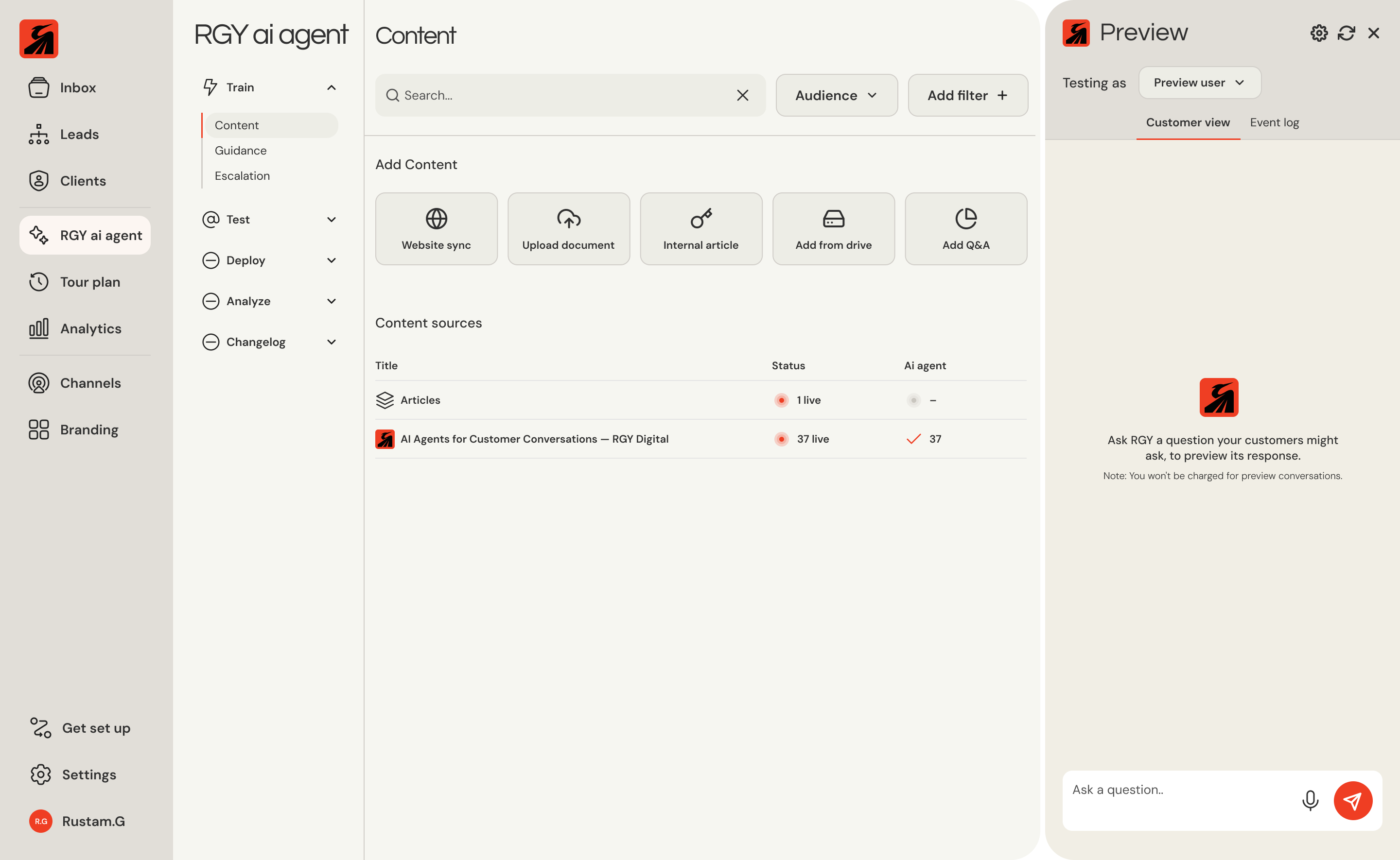 Knowledge Base — AI Agent Content